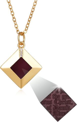 Sterling Silver Nano Bible Necklace: World's Smallest New Testament Pendant For Her - Engraved with 27 Books Using Nano Technology. A Unique, Elegant and creative Gift for Women and Girls - Religious Jewelry Gifts in Saudi Arabia