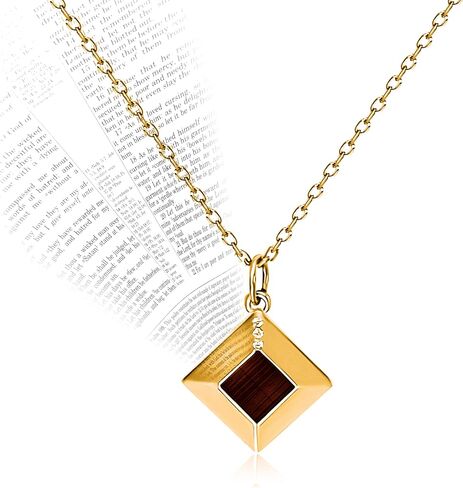 Sterling Silver Nano Bible Necklace: World's Smallest New Testament Pendant For Her - Engraved with 27 Books Using Nano Technology. A Unique, Elegant and creative Gift for Women and Girls - Religious Jewelry Gifts in Saudi Arabia