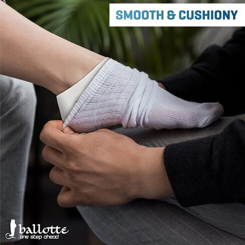 واقيات الكعب من السيليكون الفاخر من Ballotte (متوسط ​​- 4 عبوات) | وسادات جل للكعب/جوارب من السيليكون للنساء والرجال - لتخفيف آلام الكعب المتشقق | أكواب/وسائد للكعب للوقاية من البثور لعلاج التهاب اللفافة الأخمصية in Kuwait