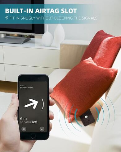 Zitahli Men's Wallets Airtag Holder Slim Rfid Leather with Gift Box in Kuwait