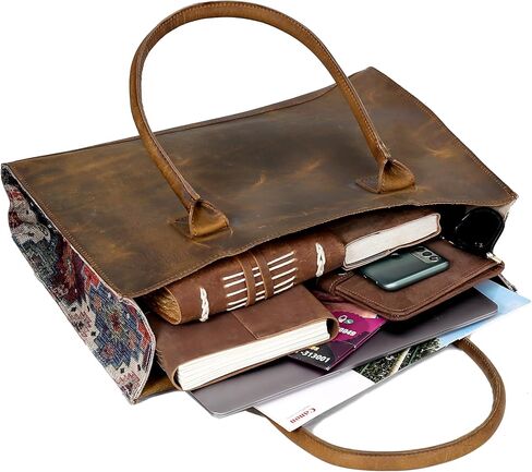 Leather Shoulder Bag Tote for Women Purse Satchel Travel Bag shopping Carry Messenger Multipurpose Handbag in Saudi Arabia