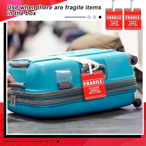 Barydat 6 Pcs Fragile Luggage Tags for Suitcases 5 x 4 Inches Bright Travel Bag Tag Glitter Luggage Tag for Women Men Luggage Suitcase Travel Bag in Kuwait