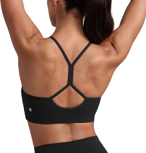 حمالة صدر رياضية للسيدات من CRZ YOGA Butterluxe برقبة عالية وظهر على شكل حرف Y - حمالة صدر مبطنة بظهر راسيرباك وحزام رفيع للتمرين واليوجا in Kuwait
