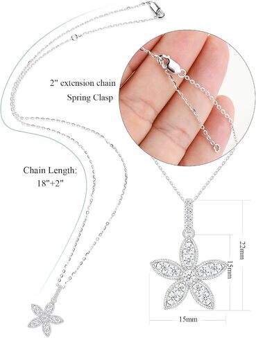 3 Stones Moissanite Pendant Necklace,Round Cut S925 Eternity Diamond Pendant Necklace,D Color VVS1,Hypoallergenic Anniversary Birthday Wedding Bridal Jewelry Gifts for Women,18±2 Inch Chain in Kuwait