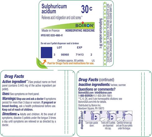 BOIRON Sulphuricum Acidum 30C Md 80 حبيبات لعسر الهضم الحمضي والقروح الباردة in Saudi Arabia