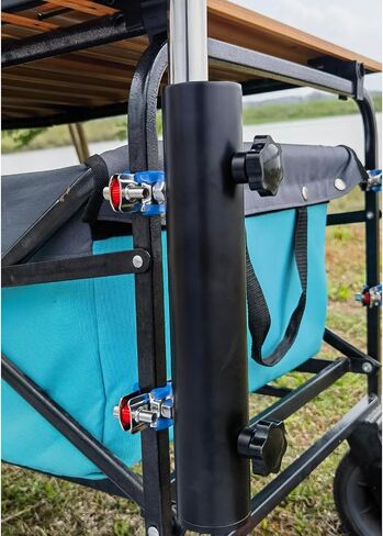 Mamiko Fishing Rod Holder for Folding Wagon Carts Garden Carts and Gorilla Carts Fishing Pole Rod Rack Rest Without Drilling Required - Included Mounting Brackets in Saudi Arabia