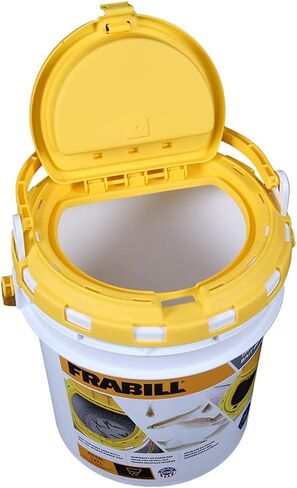 Frabill 2.2 Gallon Bait Bucket, White and Yellow (4820) in Saudi Arabia