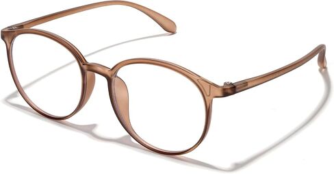 Blue Light Glasses, Women and Men Computer Glasses, Anti-Glare/Anti-UV/Relieve Eye Strain/Minimize Headache/Improve Night Sleep, Lightweight TR90 Round Black Eyeglasses in Kuwait