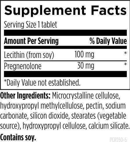تصاميم للصحة Pregnenolone CRT - 30 مجم بريجنينولون يتم التحكم فيه / إطلاق الوقت (10-12 ساعة) - الاستروجين، DHEA + سلائف هرمون التستوستيرون للنساء + الرجال - نباتي + غير معدل وراثيًا (60 قرصًا) in Kuwait