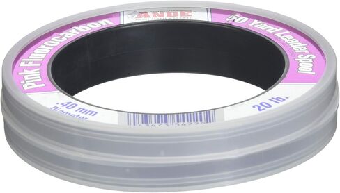 Ande FPW-50-40 مادة رائدة من الفلوروكربون، بكرة بطول 50 ياردة، اختبار بوزن 40 رطل، لمسة نهائية وردية in Saudi Arabia