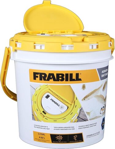 Frabill Dual Compartments Crawler Can, White and yellow in Saudi Arabia