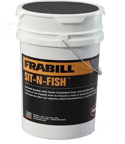 Frabill Dual Compartments Crawler Can, White and yellow in Saudi Arabia