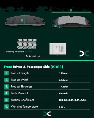 Ceramic Brake Pads Kits,SCITOO 8pcs Brakes Pads Set fit for 2003-2006 for Dodge for Durango,2002-2005 for Dodge for Ram 1500 in Kuwait