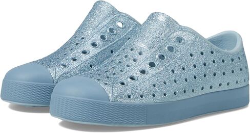 Native Shoes Kids Jefferson Bling Sneakers for Toddlers – Synthetic Upper – Glittered Design – Slip-On Style Coastal Blue/Saba Bling 9 Toddler M in Saudi Arabia