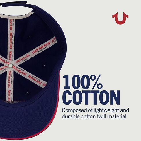 True Religion Kids Baseball Hat with Large Horseshoe Logo, Black, One Size in Kuwait