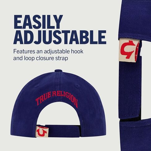 True Religion Kids Baseball Hat with Large Horseshoe Logo, Black, One Size in Kuwait