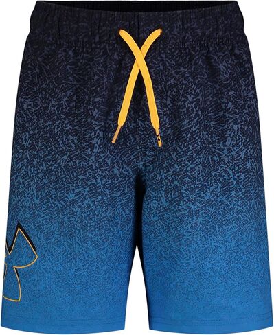 Under Armour Boys' Volley Fashion Swim Trunk, Cyber Blue Speckle in Saudi Arabia
