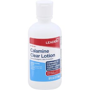LEADER Calamine Anti-Itch Lotion, Medicated External Analgesic Skin Protectant Lotion for Fast-Acting Itch Relief, Poison Ivy, Insect Bites, Chicken Pox, 6 oz (Compare to Caladryl) in Saudi Arabia