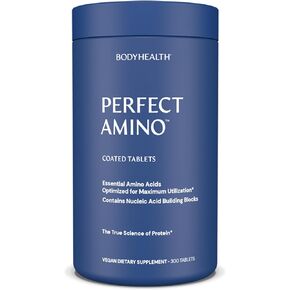 BodyHealth PerfectAmino Easy to Swallow Tablets, Essential Amino Acids Supplement with BCAAs, Vegan Protein for Pre/Post Workout & Muscle Recovery with Lysine, Tryptophan, Leucine (36 Servings) in Kuwait