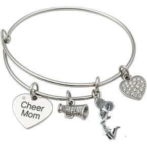 Infinity Collection Cheer Mom Jewelry- Cheer Mom Bracelet - Adjustable Cheer Mom Charm Bracelet- Perfect Cheerleading Mom Gift in Kuwait