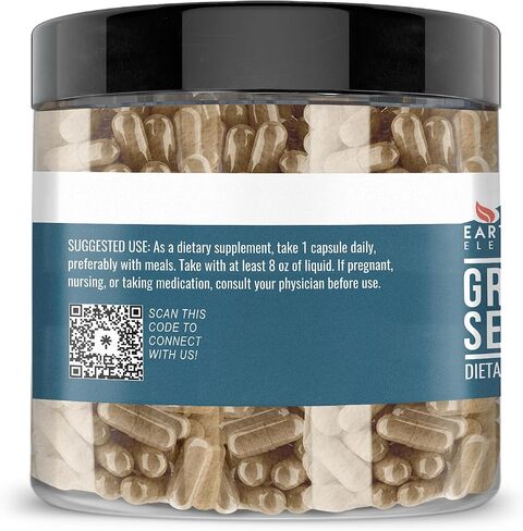Earthborn Elements Grapefruit Seed Extract 200 Capsules, Pure & Undiluted, No Additives in Saudi Arabia