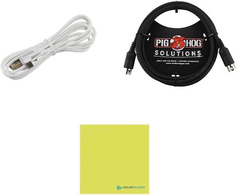 مجموعة وحدة تحكم كيبورد كيلاب اسينشال 61 61 مفتاح من ارتوريا مع دواسة استدامة فاخرة وكيبل USB وقطعة قماش تلميع ليكويد أوديو (4 عناصر) in Saudi Arabia