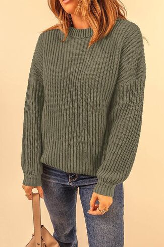 سترة عصرية للنساء من PRETTYGARDEN بأكمام طويلة ملابس شتوية مضلعة غير رسمية بلوفر وسترات وبلوزة in Kuwait