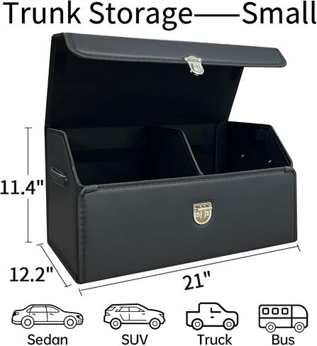 Car Trunk Organizer, Car Storage Organizer, SUV Trunk Organizer - Spacious, Durable, and Foldable - Keep Your Trunk Neat and Organized - Black - Small in Kuwait