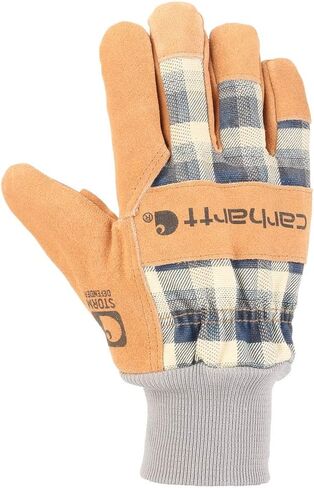 قفازات عمل حريمي من Carhartt من الجلد السويدي المعزول مع أطراف أكمام محاكة للطقس البارد in Kuwait