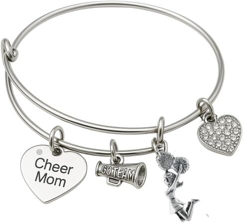 Infinity Collection Cheer Mom Jewelry- Cheer Mom Bracelet - Adjustable Cheer Mom Charm Bracelet- Perfect Cheerleading Mom Gift in Kuwait