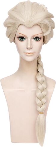 Sally Wig Long Straight Wine Red Middle Part 23.6 Inch Sally Wigs for Women, Dark Red Heat Resistant Synthetic Hair with Hairnet for Halloween Costume Cosplay in Kuwait