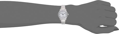 Timex Women's T2H371 Quartz Easy Reader Watch with White Dial Analogue Display and Silver Stainless Steel Bracelet Women's in Saudi Arabia
