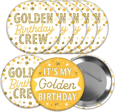 Big Dot of Happiness Cheerful Happy Birthday - 3 inch Colorful Birthday Party Badge - Pinback Buttons - Set of 8 in Saudi Arabia
