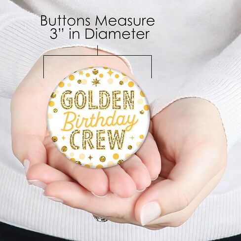 Big Dot of Happiness Cheerful Happy Birthday - 3 inch Colorful Birthday Party Badge - Pinback Buttons - Set of 8 in Saudi Arabia