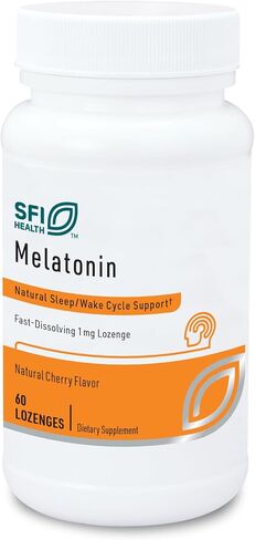 Klaire Labs Melatonin Lozenge - Fast-Dissolving, Quick Release 1 Milligram Melatonin Tablets for Men & Women with Natural Cherry Flavor (60 Dissolvable Tablets) in Saudi Arabia