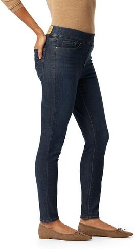 Signature by Levi Strauss & Co. Gold Women's Totally Shaping Pull-On Skinny Jeans (Available in Plus Size), Noir, 14 Short in Saudi Arabia