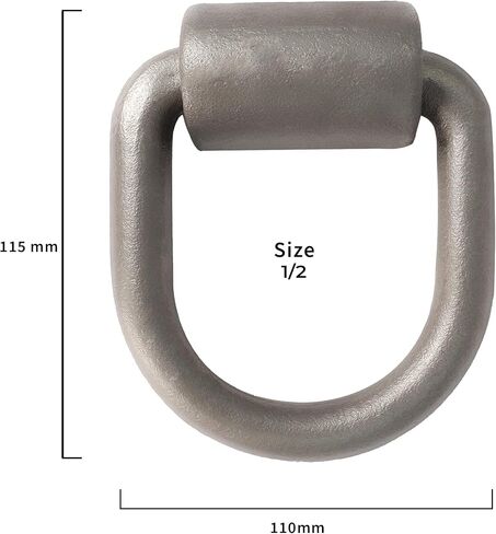 Virtionz حزمة من 10 1/2 بوصة حبل فولاذي سميك ربط أسفل شاحنة مقطورة لحام على حلقة D in Kuwait