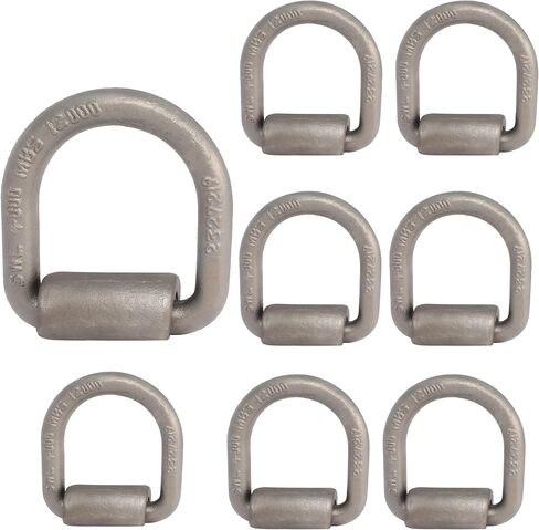 Virtionz حزمة من 10 1/2 بوصة حبل فولاذي سميك ربط أسفل شاحنة مقطورة لحام على حلقة D in Kuwait