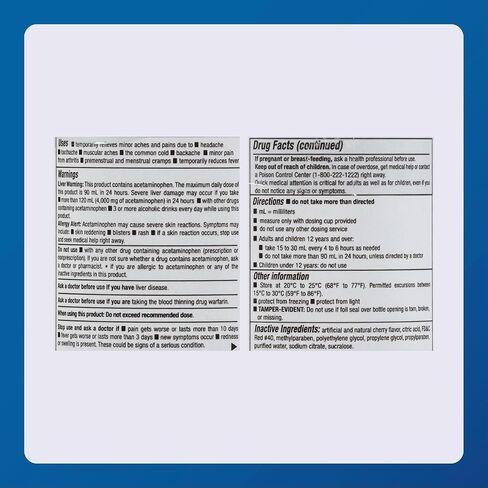 MAPAP ES ADULT LIQUID ACETAMINOPHEN-500 MG/15 ML Red 237 ML UPC 309045847091 من شركة ميجور فارماسيوتيكالز in Saudi Arabia