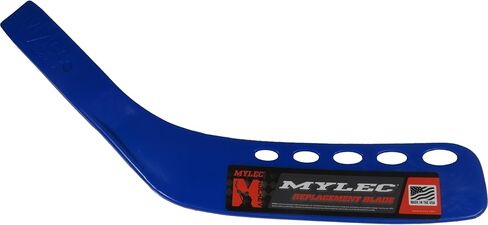 MyLec Hockey Stick Blade, Replacement Street Hockey Blade, Lightweight & Durable, High-Impact Fiberglass, Air-Flo Design, with 2 Screws, Secure Fit, for Most Wood Hockey Shaft (Left Handed, Blue) in Kuwait