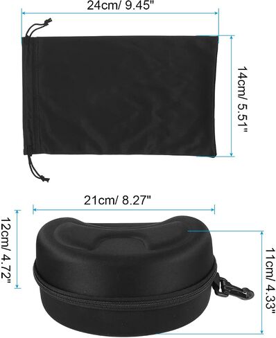 PATIKIL Snow Goggle Bag & Box, EVA Glass Case with Microfiber Ski Goggles Pouch for Eyeglass Sunglasses in Saudi Arabia