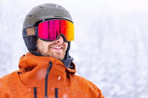 Giro Axis Ski Goggles - Snowboard Goggles for Men - Trail Green Cloud Dust Strap with VIVID Envy/VIVID Infrared Lenses in Saudi Arabia