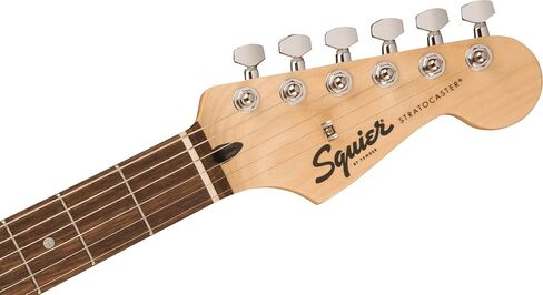 جيتار كهربائي Squier Sonic Stratocaster، مع ضمان لمدة عامين، أسود، لوحة أصابع خشب القيقب، Pickguard أبيض، أعسر in Kuwait