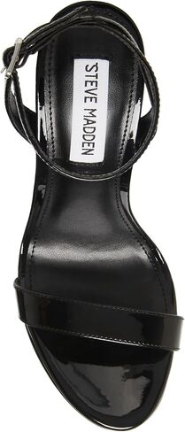 Steve Madden Women's Wafer Heeled Sandal, Black, 6 in Kuwait