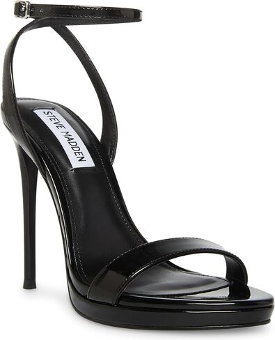 Steve Madden Women's Wafer Heeled Sandal, Black, 6 in Kuwait