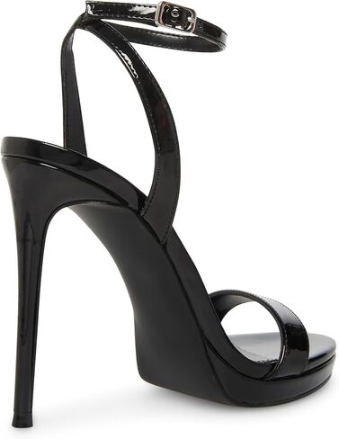 Steve Madden Women's Wafer Heeled Sandal, Black, 6 in Kuwait