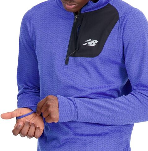 New Balance Men's NB Heat Grid Half Zip 22, Cobalt Heather, Large in Saudi Arabia