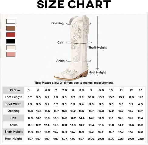 Cowboy Boots for Women - Wide Calf Knee High Cowgirl Boots, Glitter Sparkly Rhinestone Western Country Boots with Classic Embroidery, Pointed Toe Pull On Zipper Retro Boots in Kuwait