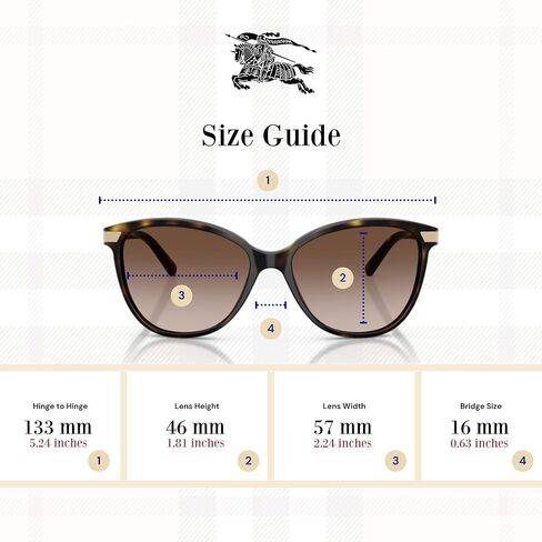 BURBERRY BE4216 نظارات شمسية عين القطة للنساء + حزمة مع مجموعة العناية بالنظارات من Designer iWear in Saudi Arabia