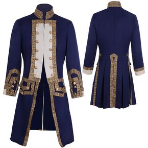 كوزبلايي داي زي عسكري استعماري للرجال من القرن الثامن عشر من العصور الوسطى، زي ريجنسي للرجال من العصور الوسطى in Kuwait